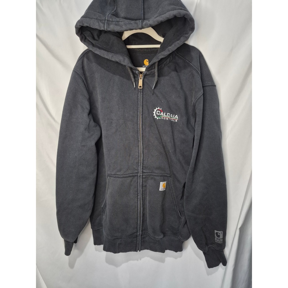 Carhartt Mens Rain Defender Original Fit Full Zip Hoodie Black Medium 100614